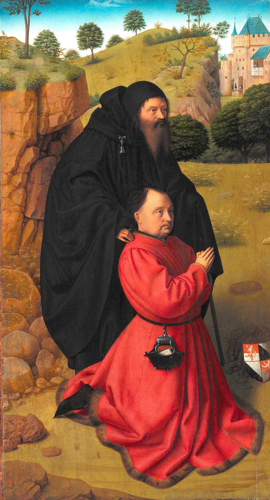 Ritratto di un donatore presentato da sant'Antonio. - Petrus Christus