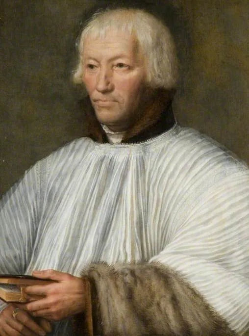 Ritratto di un religioso (identificato con dubbio come Jean Carondelet) - Quentin Metsys