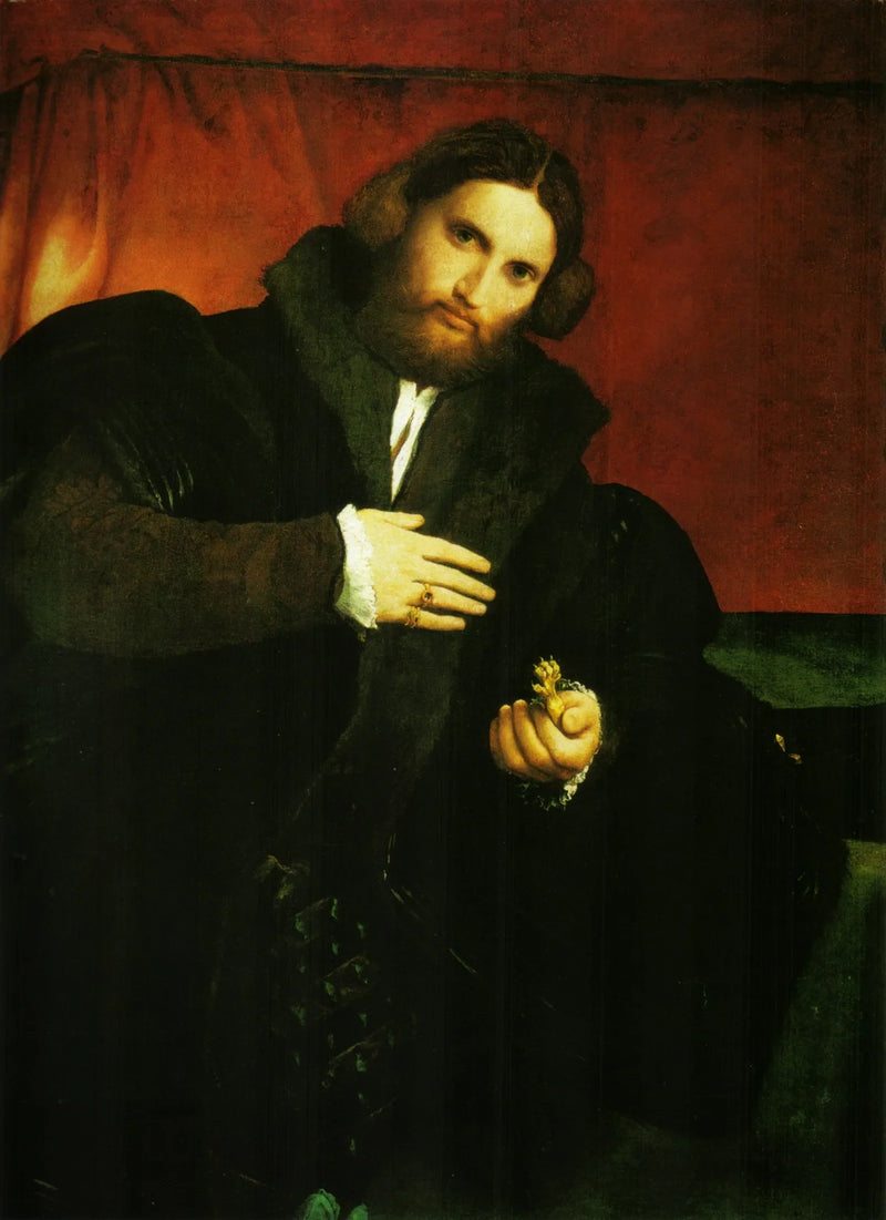 Ritratto di un gentiluomo con la zampa di leone - Lorenzo Lotto