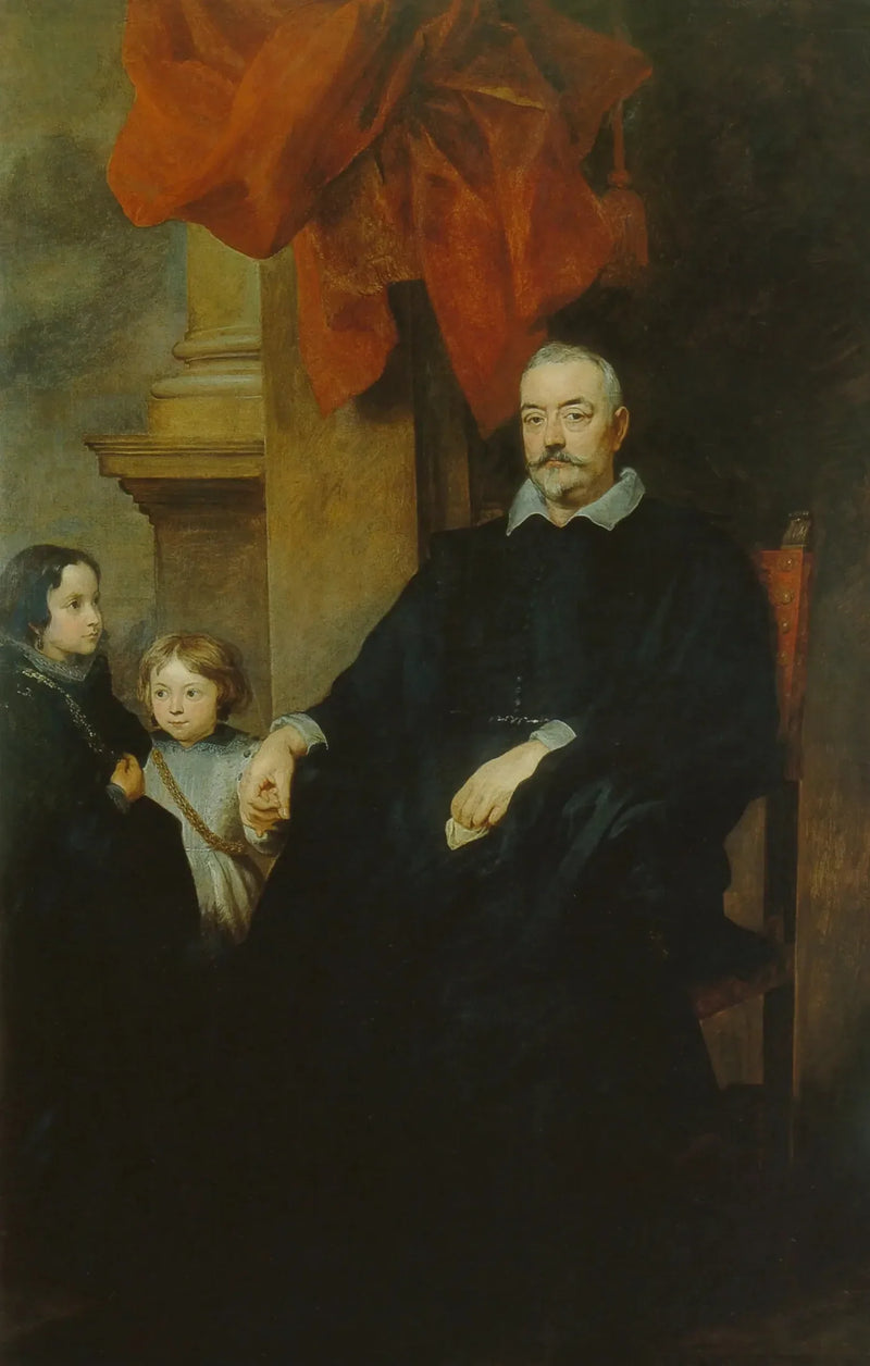 Ritratto di un gentiluomo di Genova con due bambini - Antoine van Dyck