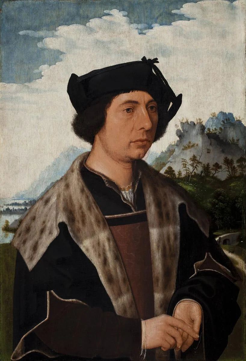 Portrait d'un homme (1515–1530) - Jan Mostaert image 1 reproduction de peinture à l’huile
