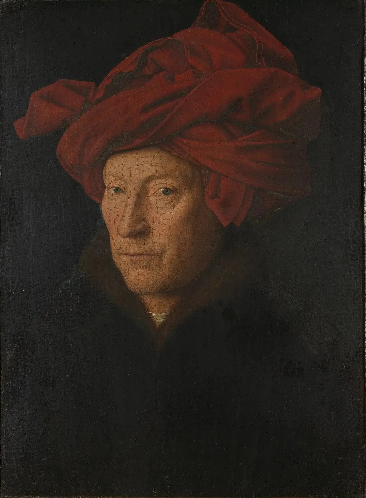 Portrait d'un homme (autoportrait?) - Jan van Eyck image 1 reproduction d’œuvre d’art à l’huile