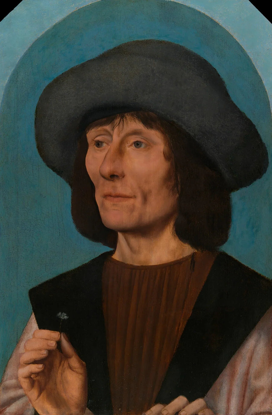 Ritratto di un uomo con un garofano rosa - Quentin Metsys