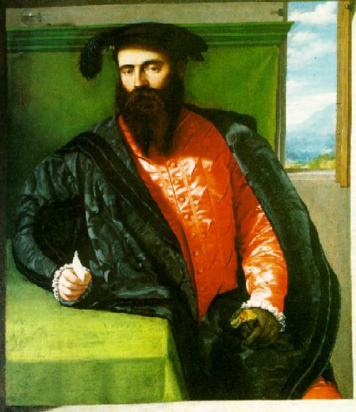 Ritratto di un uomo con una lettera - Alessandro Bonvicino