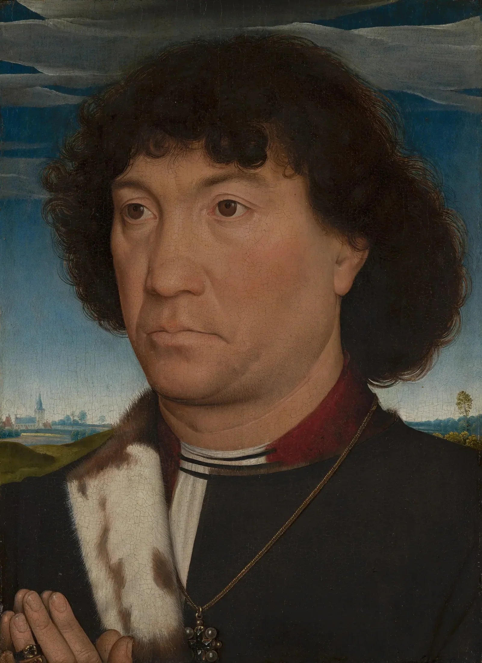 Portrait d'un homme de la famille Lespinette - Hans Memling image 1 copie peinte à la main à l’huile
