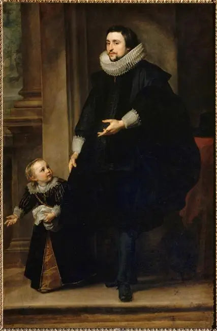 Ritratto di un uomo di qualità con suo figlio - Antoine van Dyck