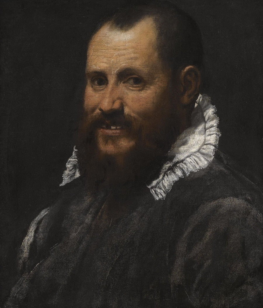 Ritratto di un uomo, in busto, con colletto bianco - Annibale Carracci
