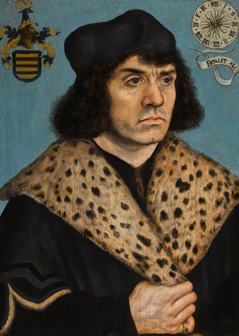 Ritratto di un uomo sconosciuto con un colletto in pelliccia maculata - Lucas Cranach il Vecchio