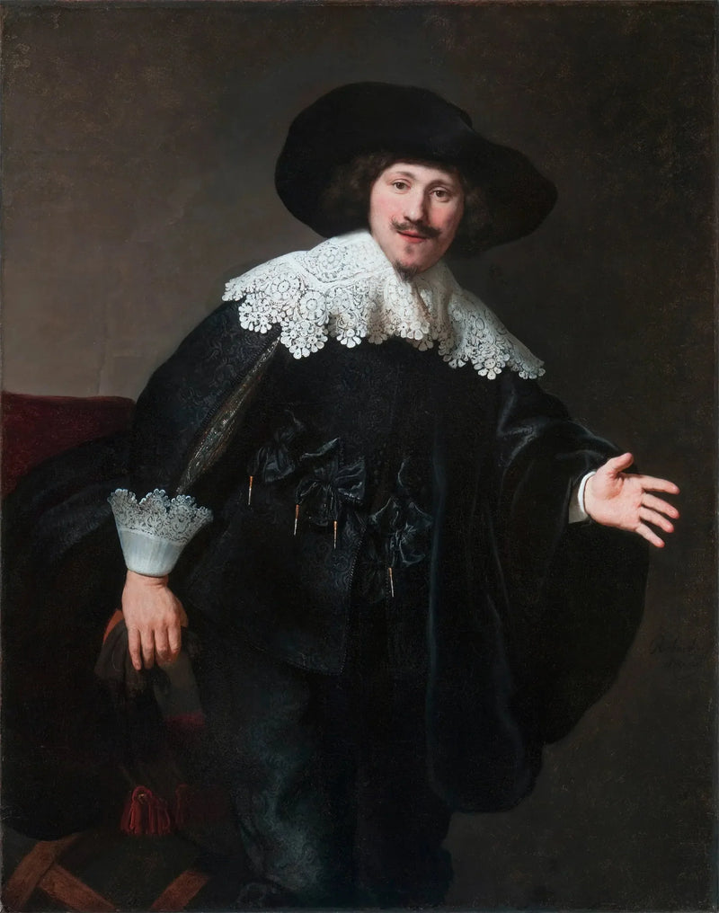 Ritratto di un uomo che si alza dalla sua sedia - Rembrandt
