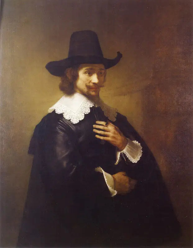 Ritratto di un giovane uomo con cappello a larghe falde - Rembrandt