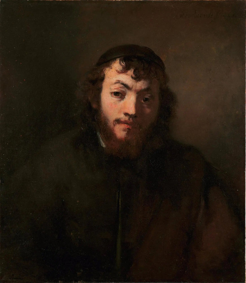 Ritratto di un giovane uomo con barba e berretto - Rembrandt