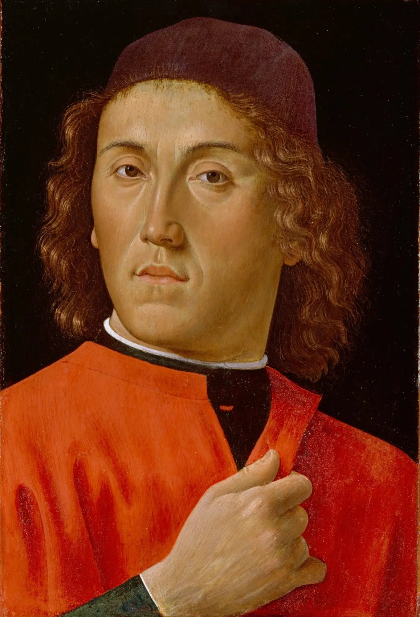 Portrait d'un jeune homme - Domenico Ghirlandaio image 1 reproduction de peinture à l’huile
