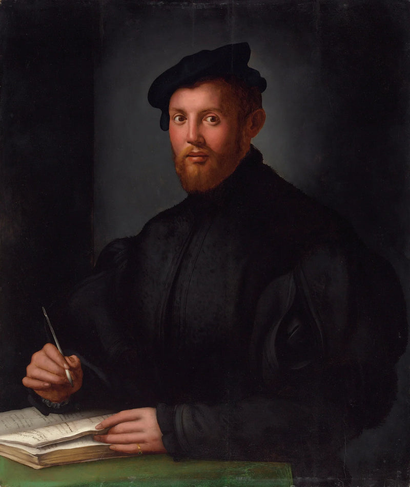 Ritratto di un giovane uomo in nero con un libro - Bronzino