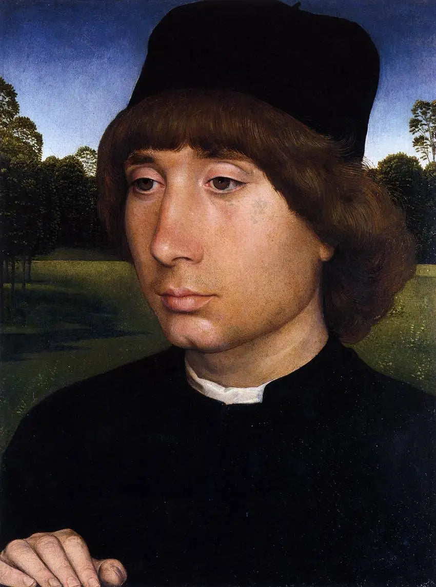 Portrait d'un jeune homme - Hans Memling image 1 copie de tableau peinte à la main