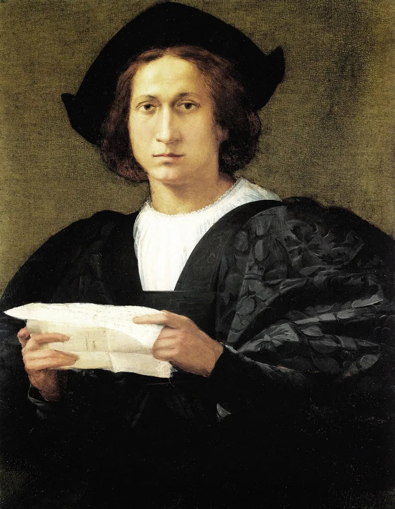 Ritratto di un giovane uomo che tiene una lettera - Rosso Fiorentino