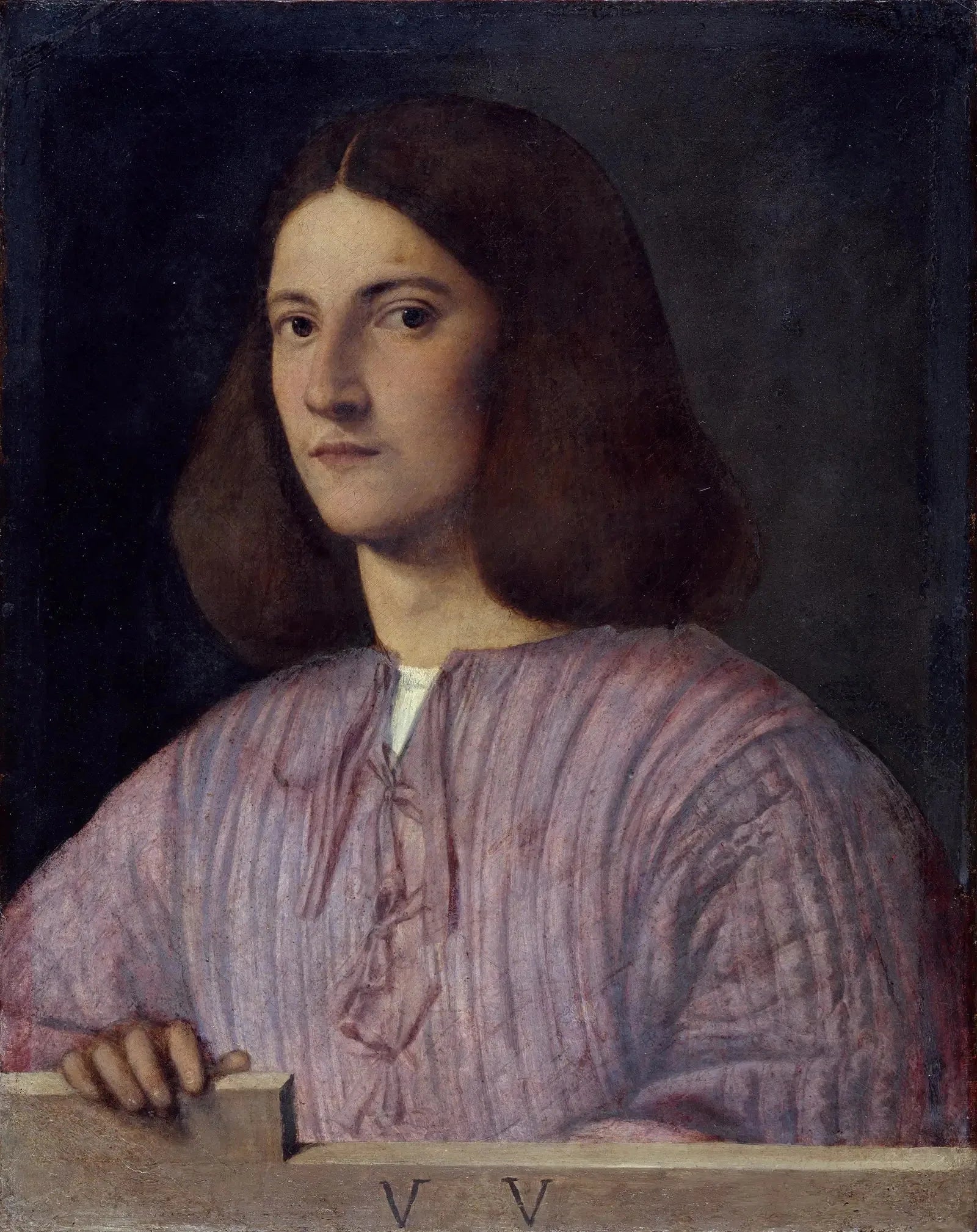 Portrait d'un jeune homme - Titian image 1 reproduction de peinture à l’huile