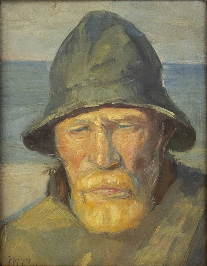 Ritratto di un pescatore di Skagen. -Michael Peter Ancher