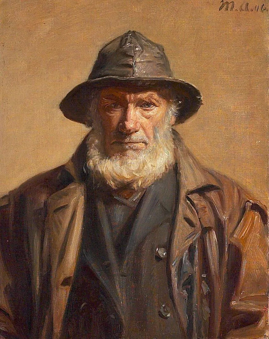 Ritratto di un pescatore di Skagen. -Michael Peter Ancher