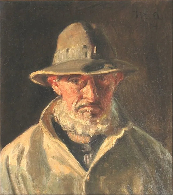 Ritratto di un vecchio di Skagen. -Michael Peter Ancher