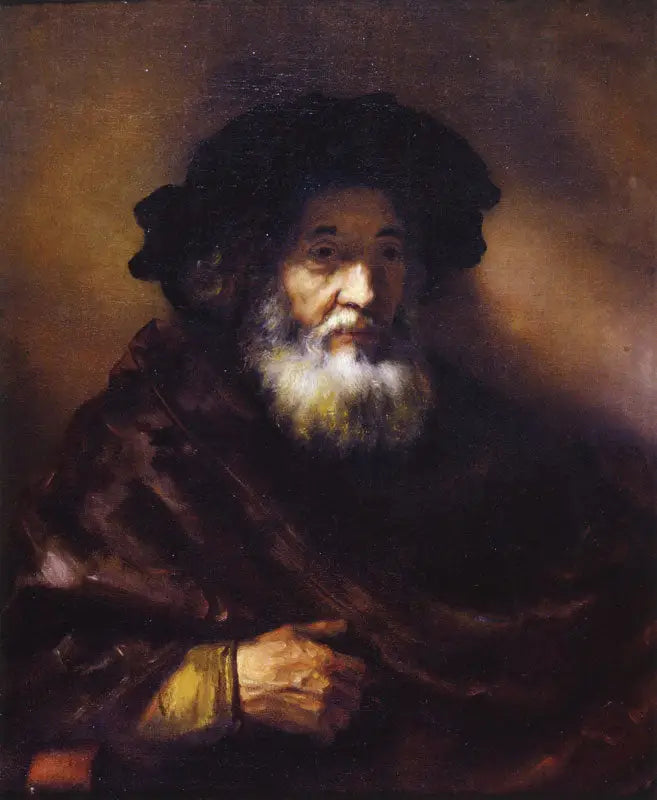 Ritratto di un vecchio uomo con mantello - Rembrandt