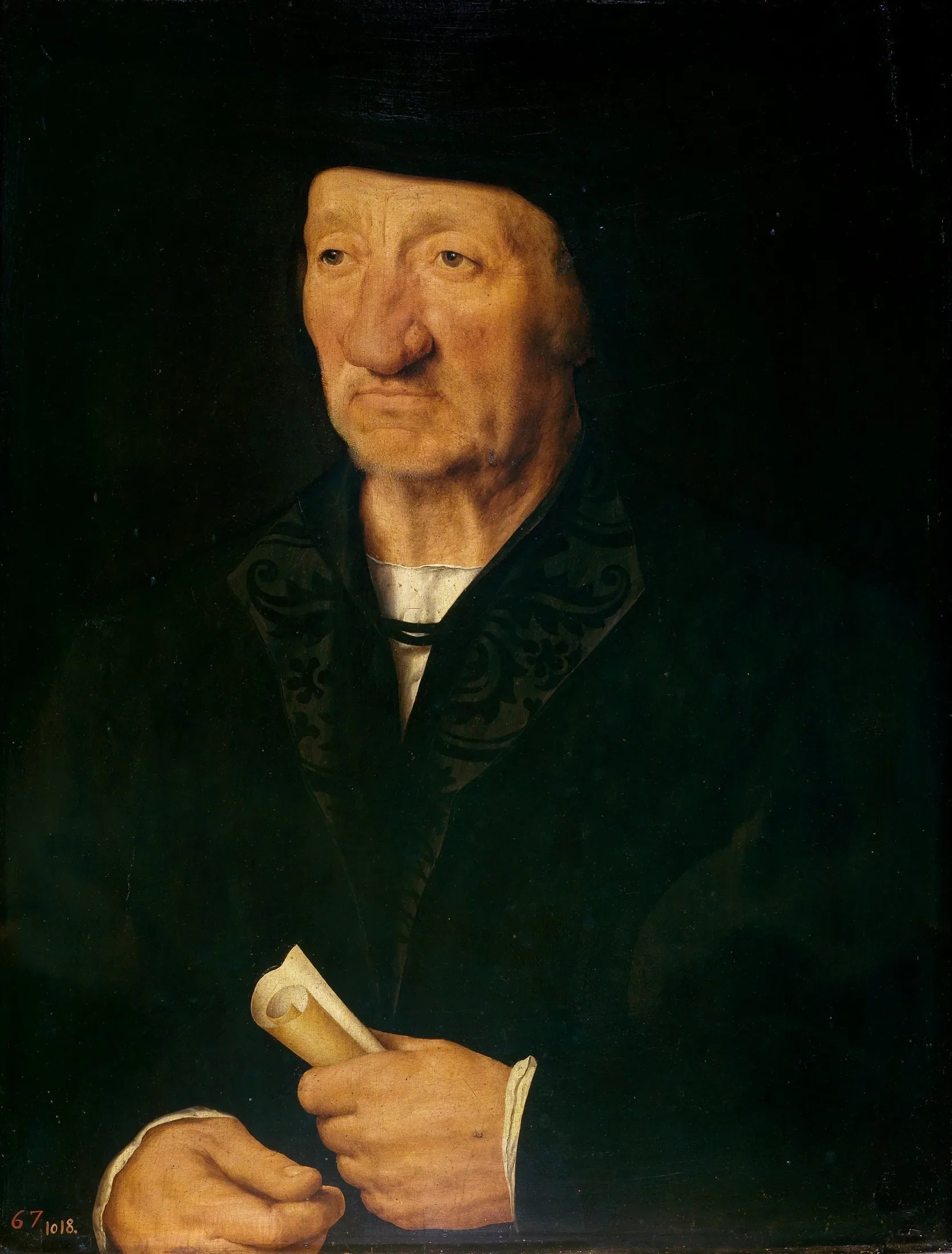 Portrait d'un vieil homme - Joos van Cleve image 1 reproduction d’œuvre d’art à l’huile