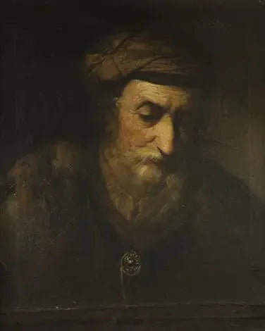 Portrait d’un vieil homme - Rembrandt image 1 reproduction artisanale de tableau