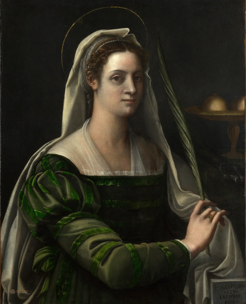 Ritratto di una dama con gli attributi di Santa Agata - Sebastiano del Piombo