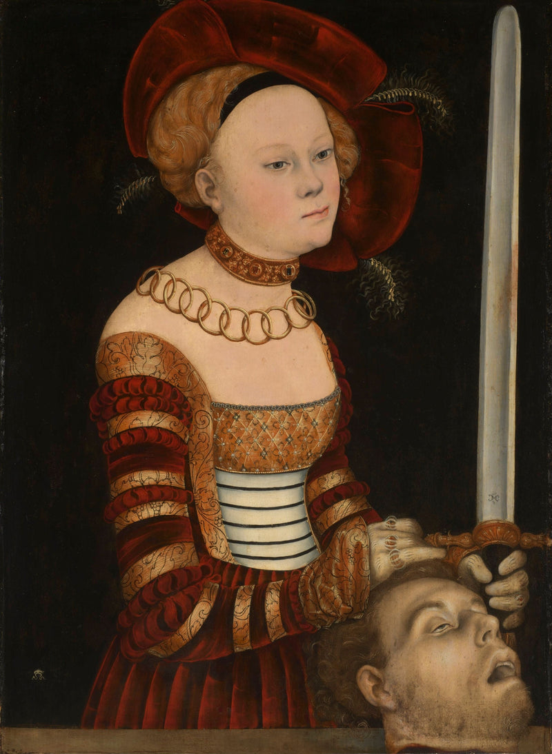 Ritratto di una dama della corte di Sassonia come Judith con la testa di Oloferne - Lucas Cranach il Vecchio