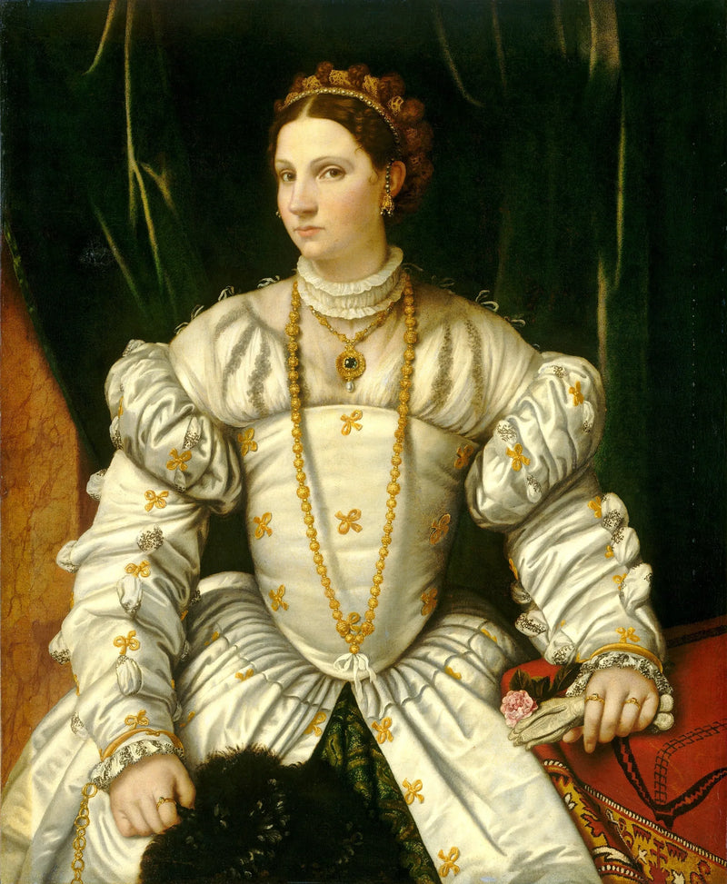 Ritratto di una dama in bianco, forse Barbara Radziwill (1520/23-1551), regina di Polonia - Alessandro Bonvicino