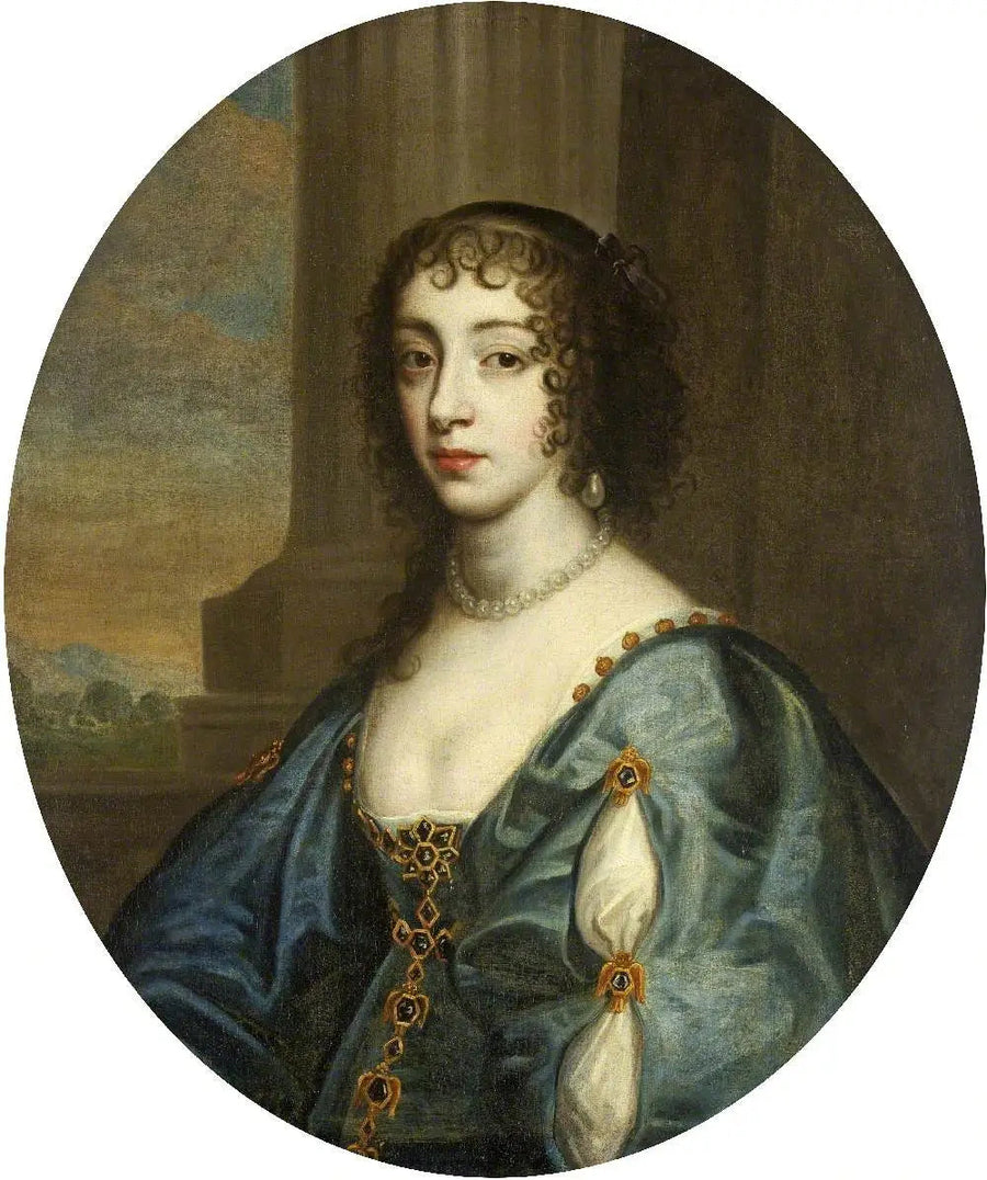 Ritratto di una dama in blu, d'après la regina Enrichetta-Maria - Antoine van Dyck