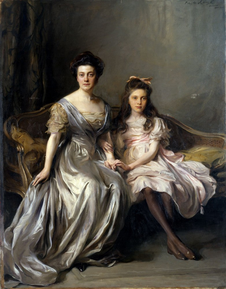 Ritratto di una signora e sua figlia (Ritratto di Anya e Lanya) - Philip de Laszlo