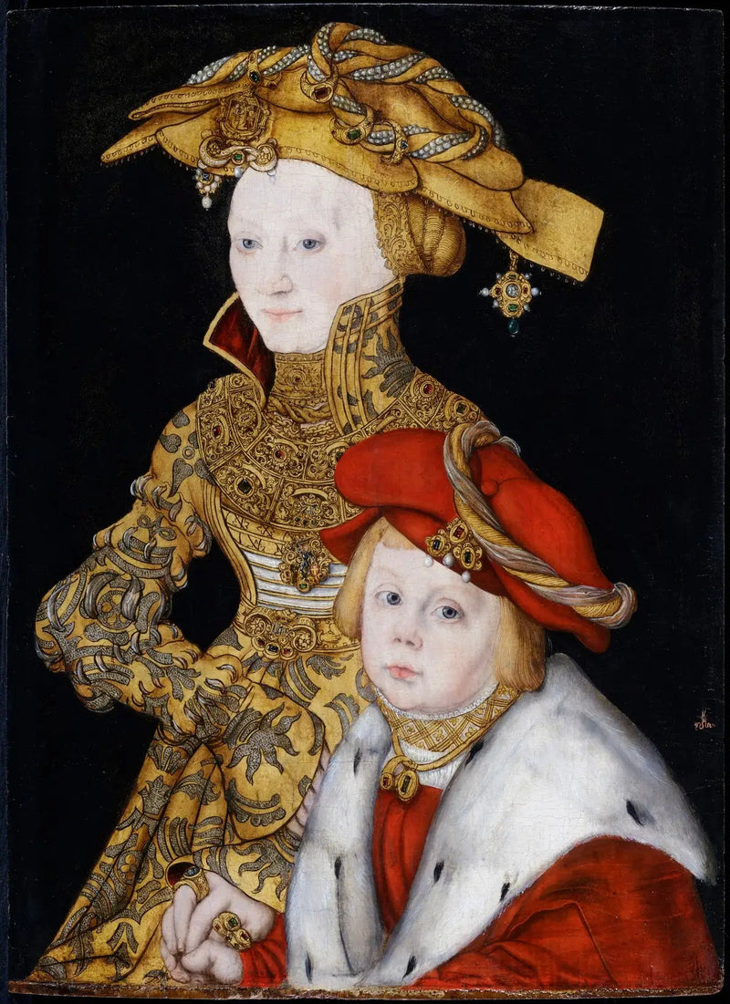 Ritratto di una dama e di suo figlio - Lucas Cranach il Vecchio