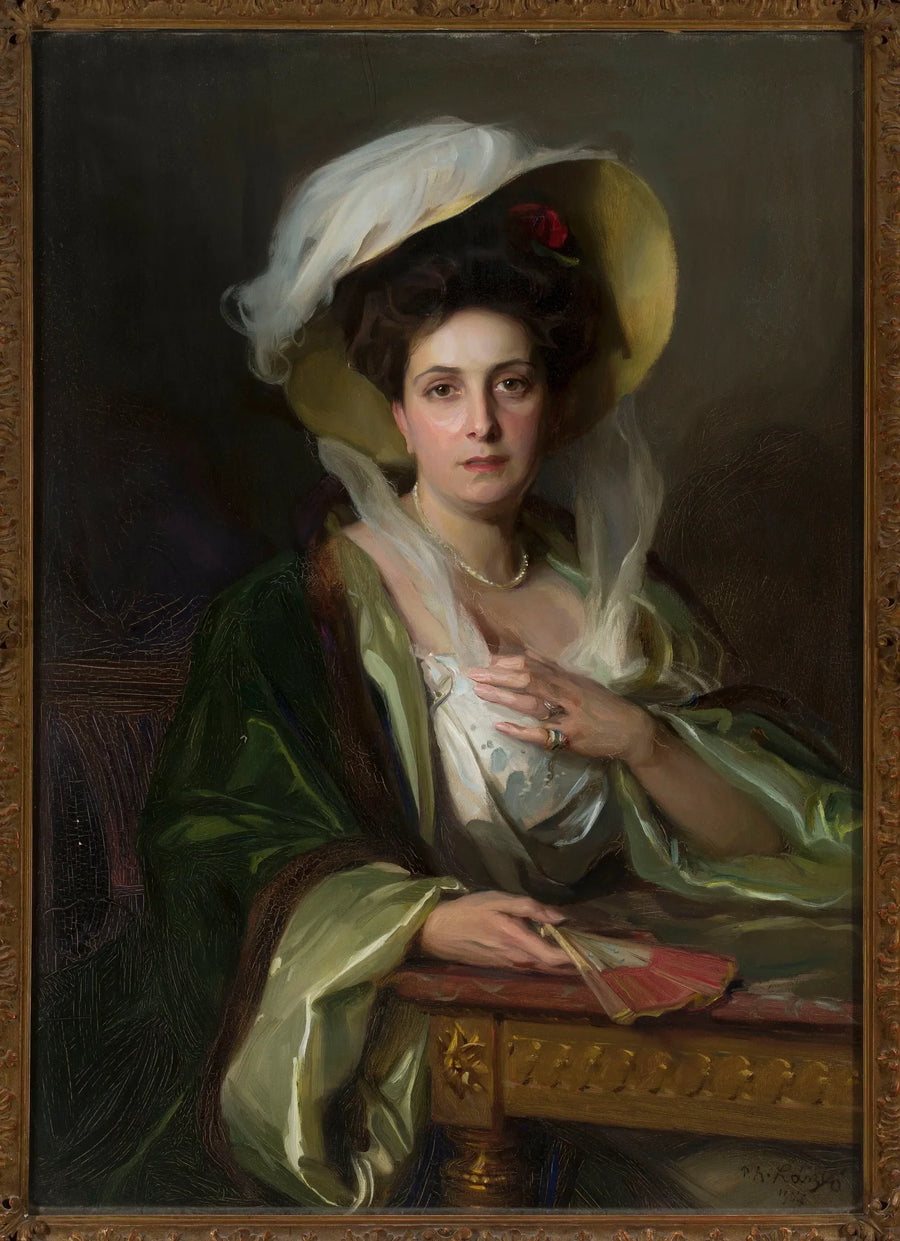Ritratto di una signora con un grande cappello - Philip de Laszlo
