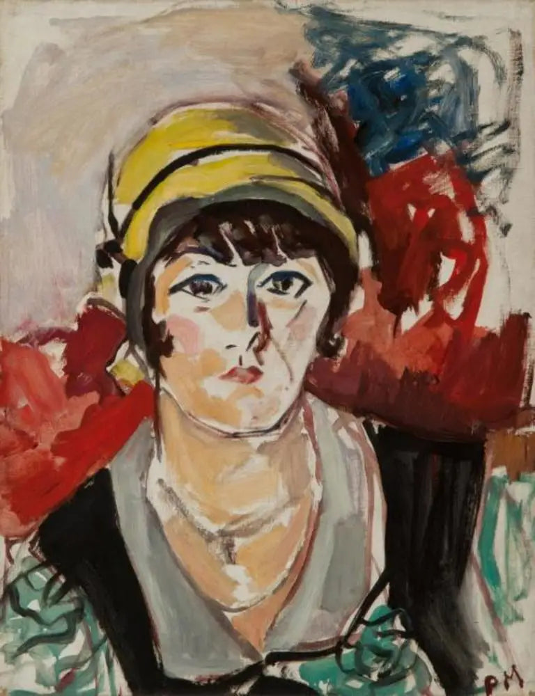 Ritratto di una donna con cappello giallo - Piet Mondrian