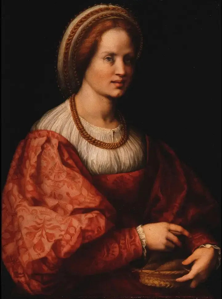 Ritratto di una donna con un cesto di carboncini - Andrea del Sarto