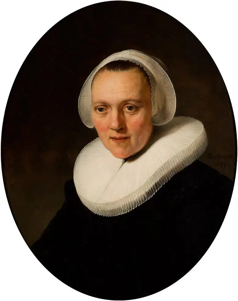 Portrait d'une femme de 40 ans, peut-être Marretje Cornelisdr van Grotewal - Rembrandt image 1 tableau peint à l’huile sur toile
