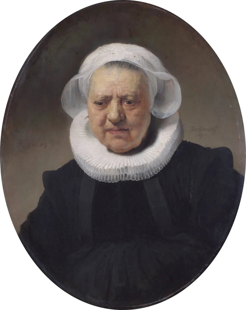 Ritratto di una donna di 83 anni (forse Aechje Claesdr, madre di Dirck Jansz Pesser) - Rembrandt