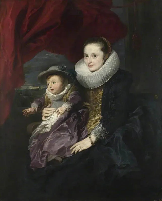Ritratto di una donna e di un bambino - Antoine van Dyck