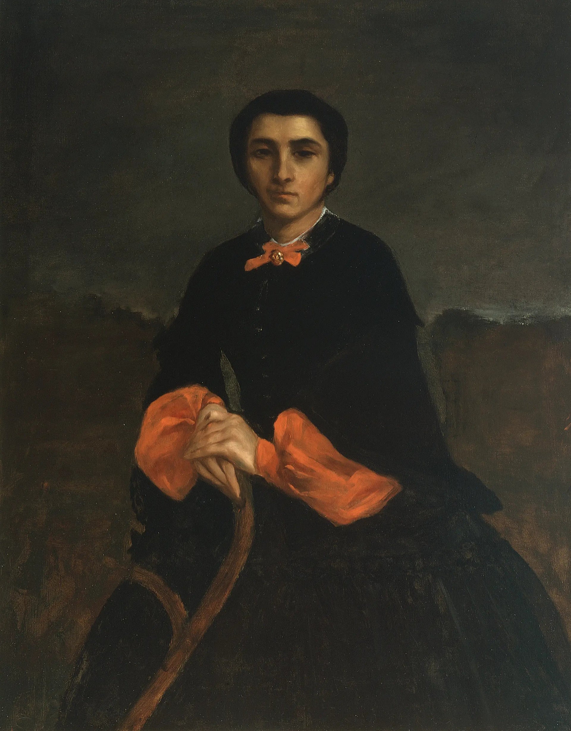 Portrait d'une femme : Juliette Courbet - Gustave Courbet image 1 reproduction artisanale de tableau