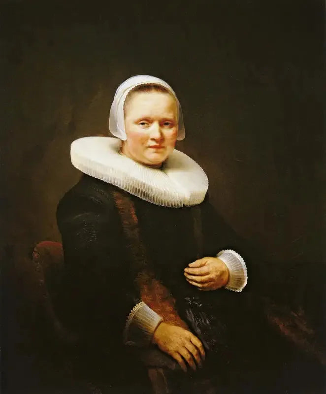 Portrait d'une femme, peut-être Anna Wijmer - Rembrandt image 1 copie peinte à la main à l’huile