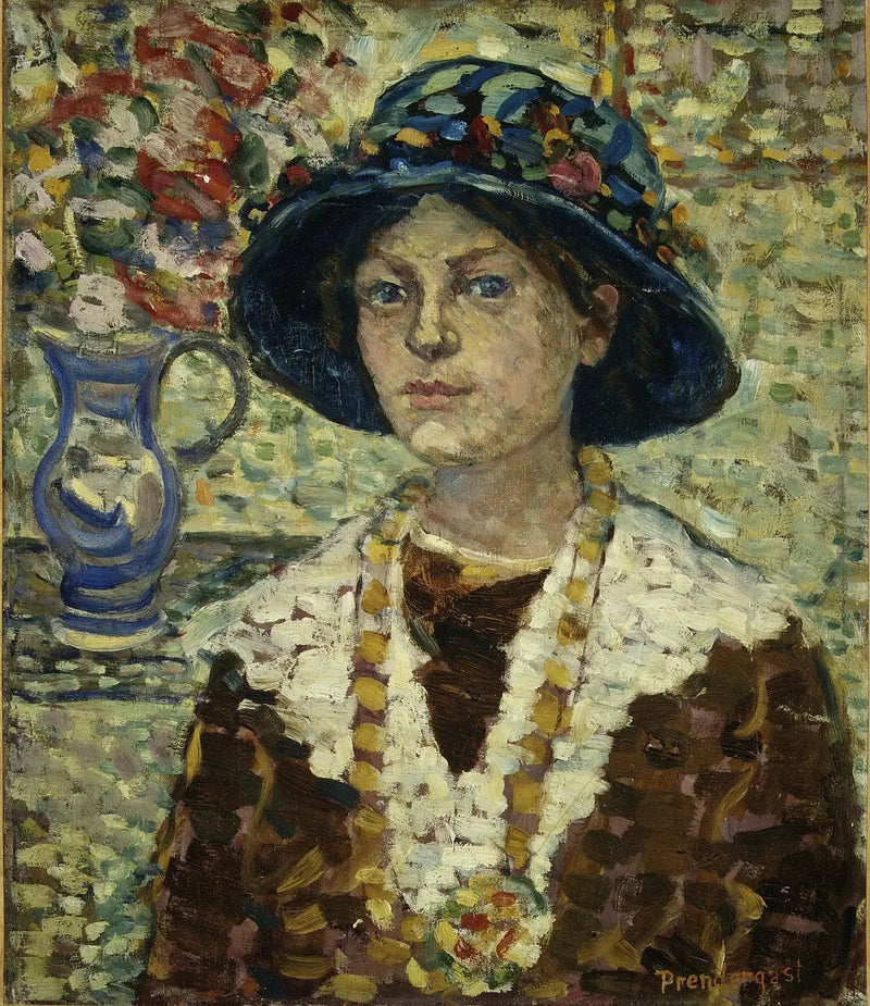 Ritratto di una ragazza con dei fiori - Maurice Prendergast