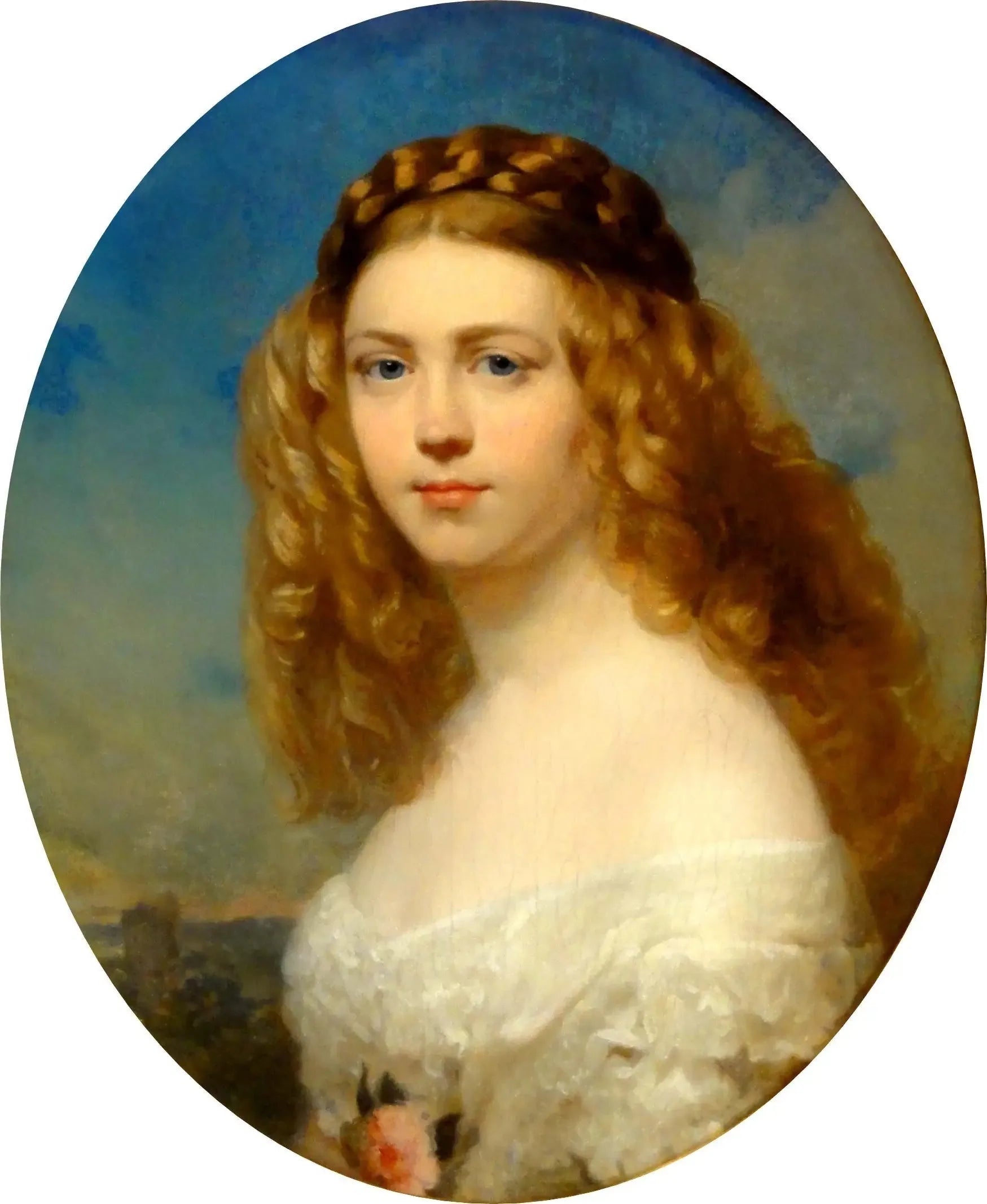 Portrait d'une jeune aristocrate polonaise (la princesse Zofia Odescalchi, née Branicka ?) - Franz Xaver Winterhalter image 1 reproduction d’œuvre d’art à l’huile