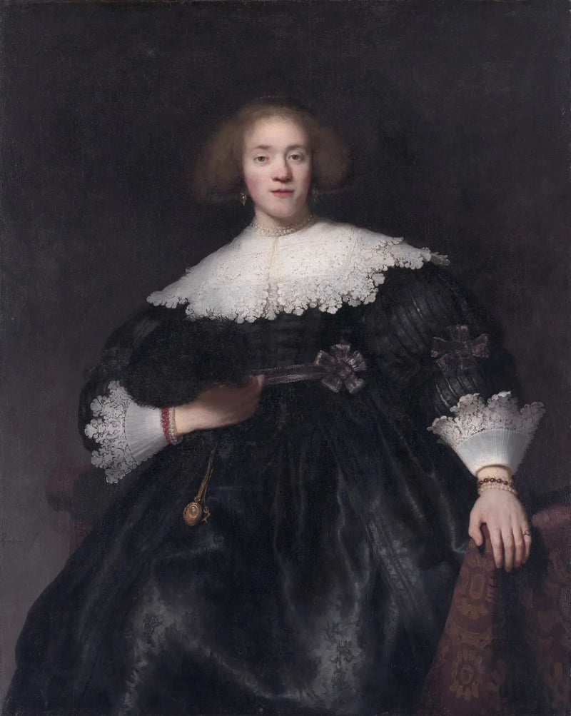 Ritratto di una giovane donna con ventaglio - Rembrandt