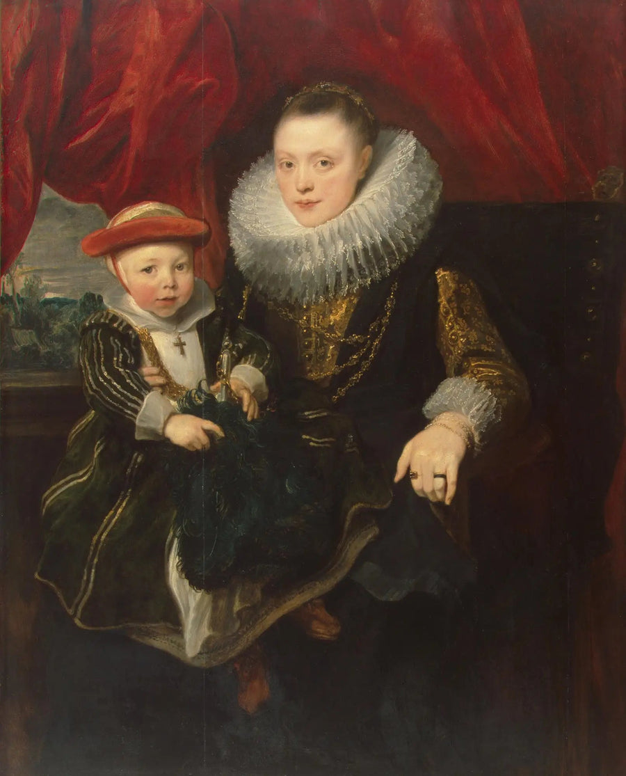 Ritratto di una giovane donna con un bambino - Antoine van Dyck