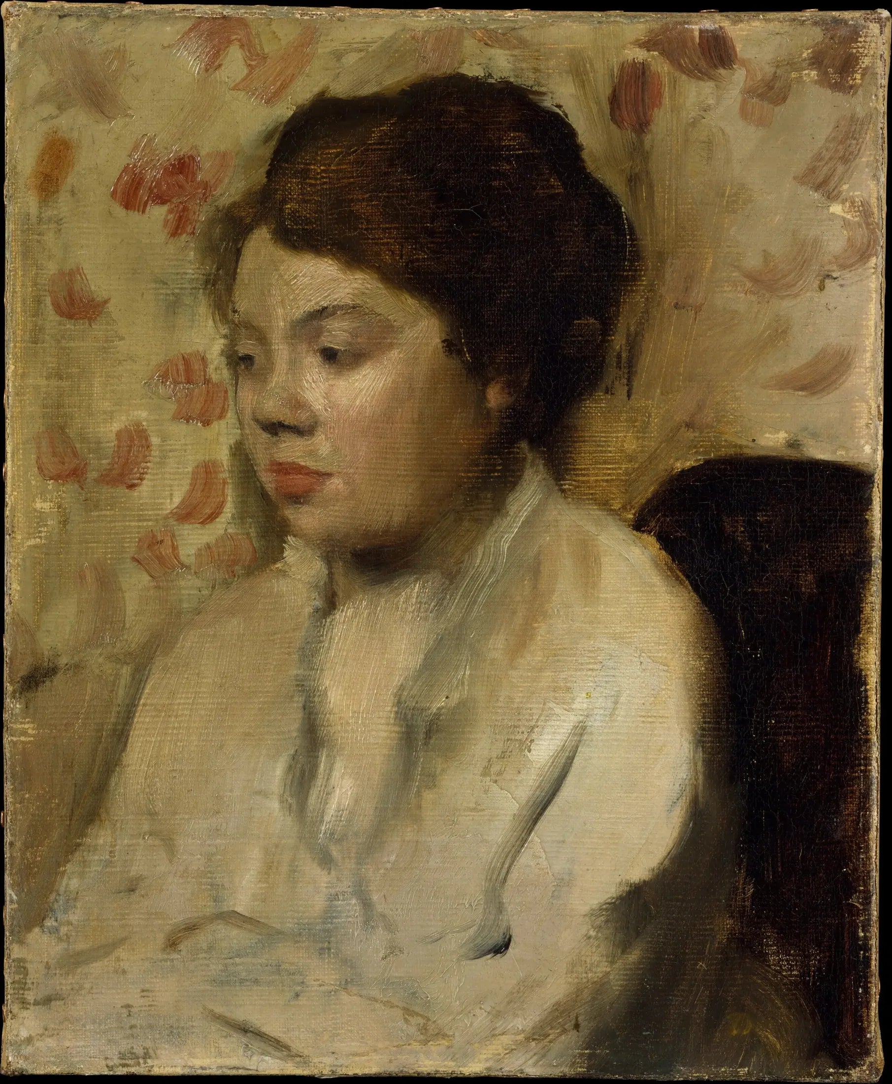 Portrait d'une jeune femme - Edgar Degas image 1 tableau peint à l’huile sur toile