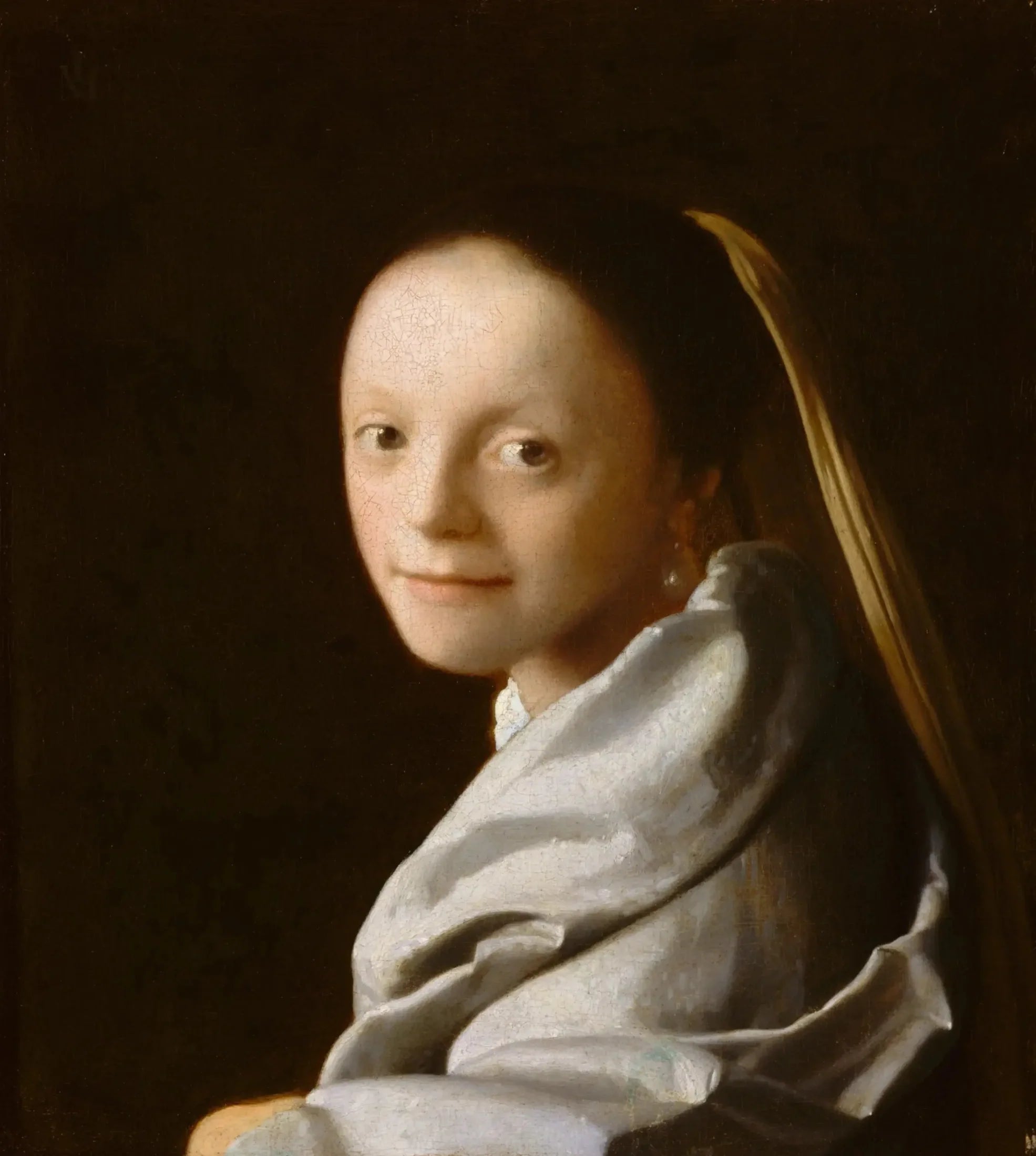 Portrait d'une jeune femme - Johannes Vermeer image 1 copie de tableau peinte à la main