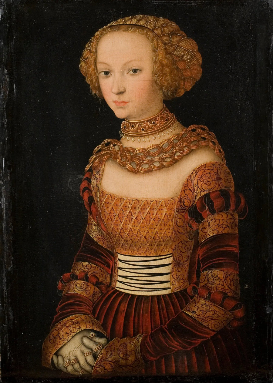 Ritratto di una giovane donna. Principessa Emilie di Sassonia? - Lucas Cranach il Vecchio