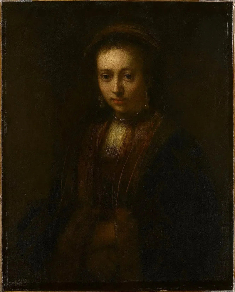 Ritratto di una donna con le mani giunte (Hedwig Łuszkowska, fioritura del 1634) - Rembrandt