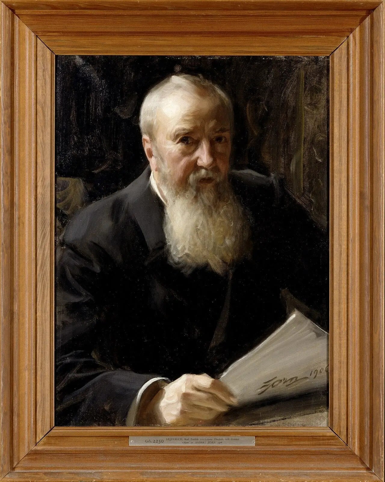 Portrait de Carl Fredrik Liljevalch - Anders Zorn - Alpha Reproduction