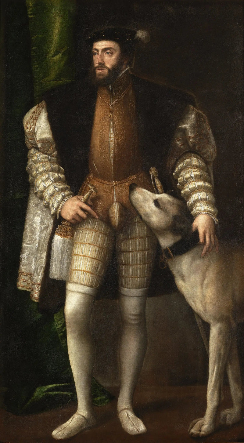 Ritratto di Carlo V con un cane - Titian